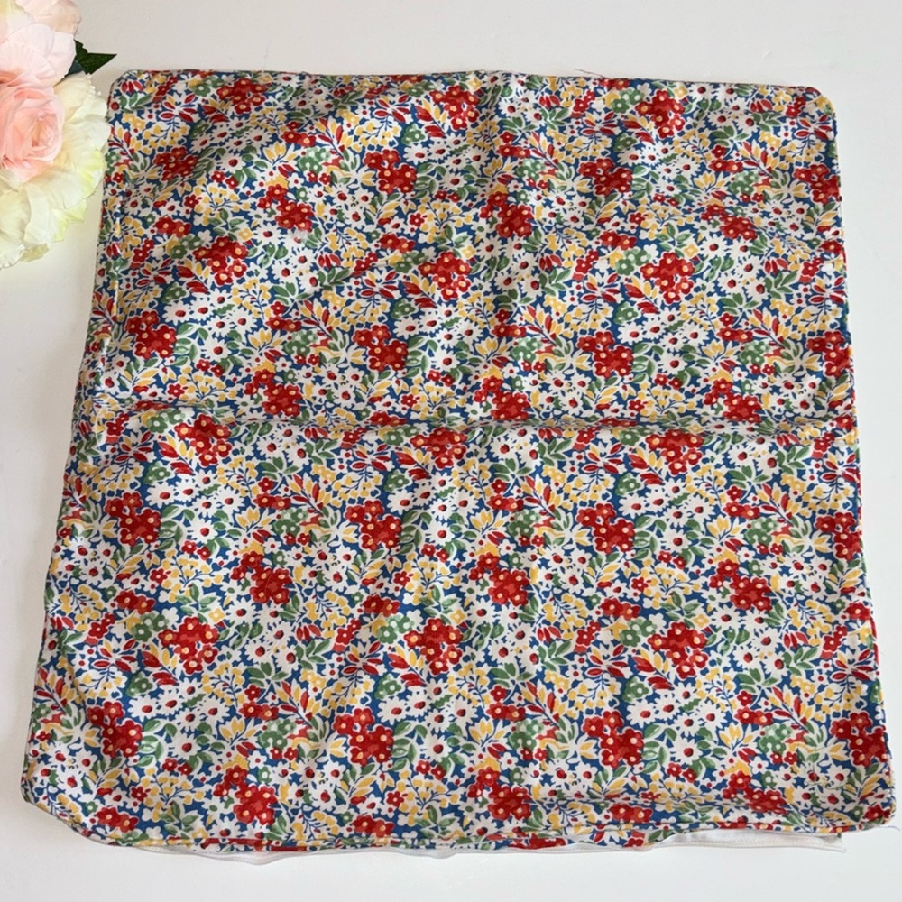 RALPH LAUREN Poppy Floral DECORATIVE PILLOW Sham Red Yellow Blue Green Floral
